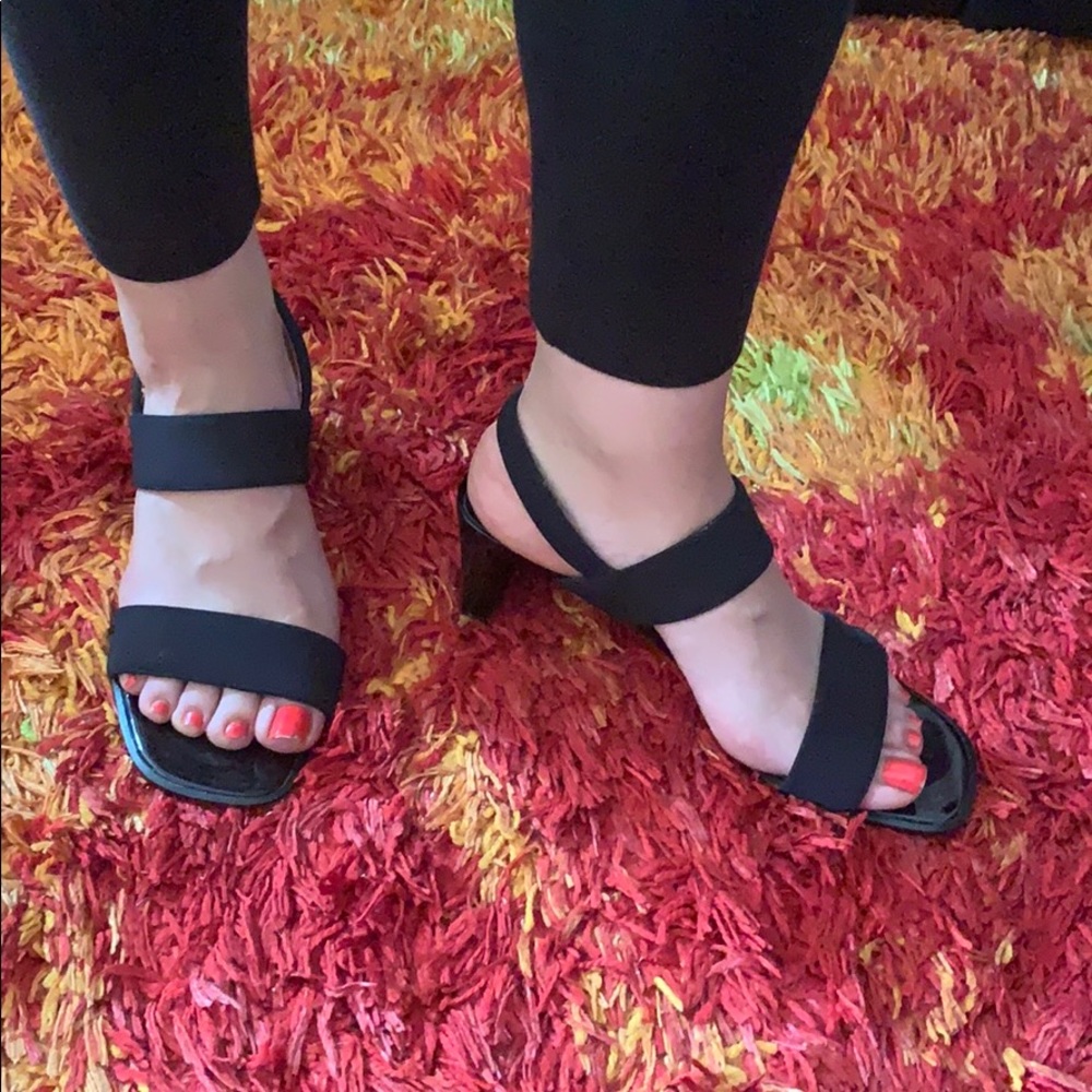 Stuart‎ weitzman Black square Sandals